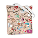 Bolsa de Ombro de Lona com Estampa Dupla Face para Enfermeiras, Bolsa de Compras Moderna, Bolsas de Presente - Promoção Quente