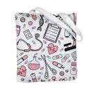 Bolsa de Ombro de Lona com Estampa Dupla Face para Enfermeiras, Bolsa de Compras Moderna, Bolsas de Presente - Promoção Quente