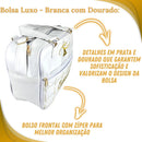 Bolsa Enfermagem Luxo com Eletrocardiograma Bordado - Alça Transversal e Zíper